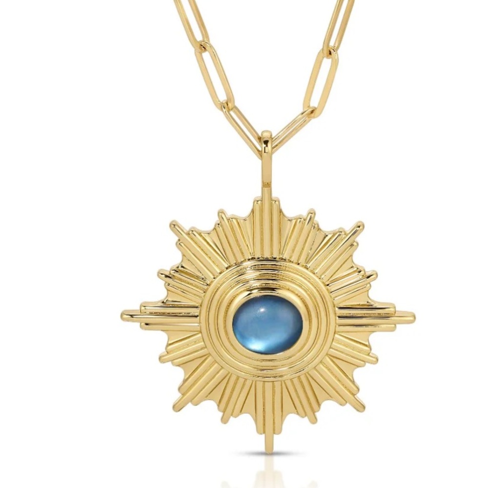 Elizabeth Stone Large Blue SuperNova necklace